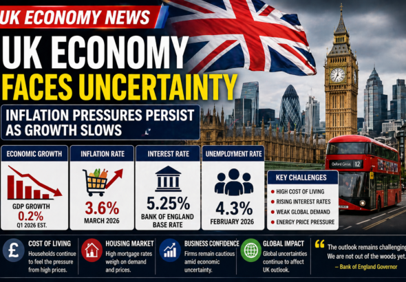 UK economy faces slowdown as inflation remains high and Bank of England maintains elevated interest rates