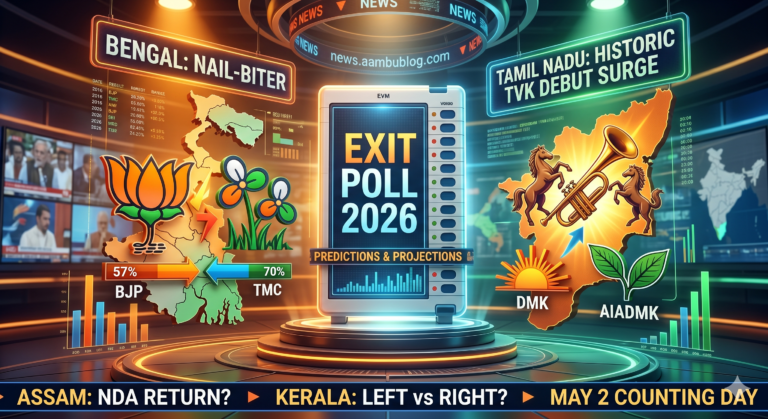 Exit Polls 2026: Vijay’s TVK Set for Historic Debut in Tamil Nadu; BJP Challenges TMC Dominance in Bengal